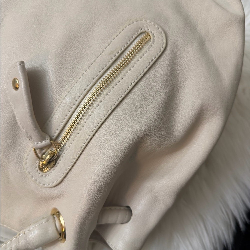 Furla Ivory Shoulder Bag with Gold Accents - Picture 12 of 15